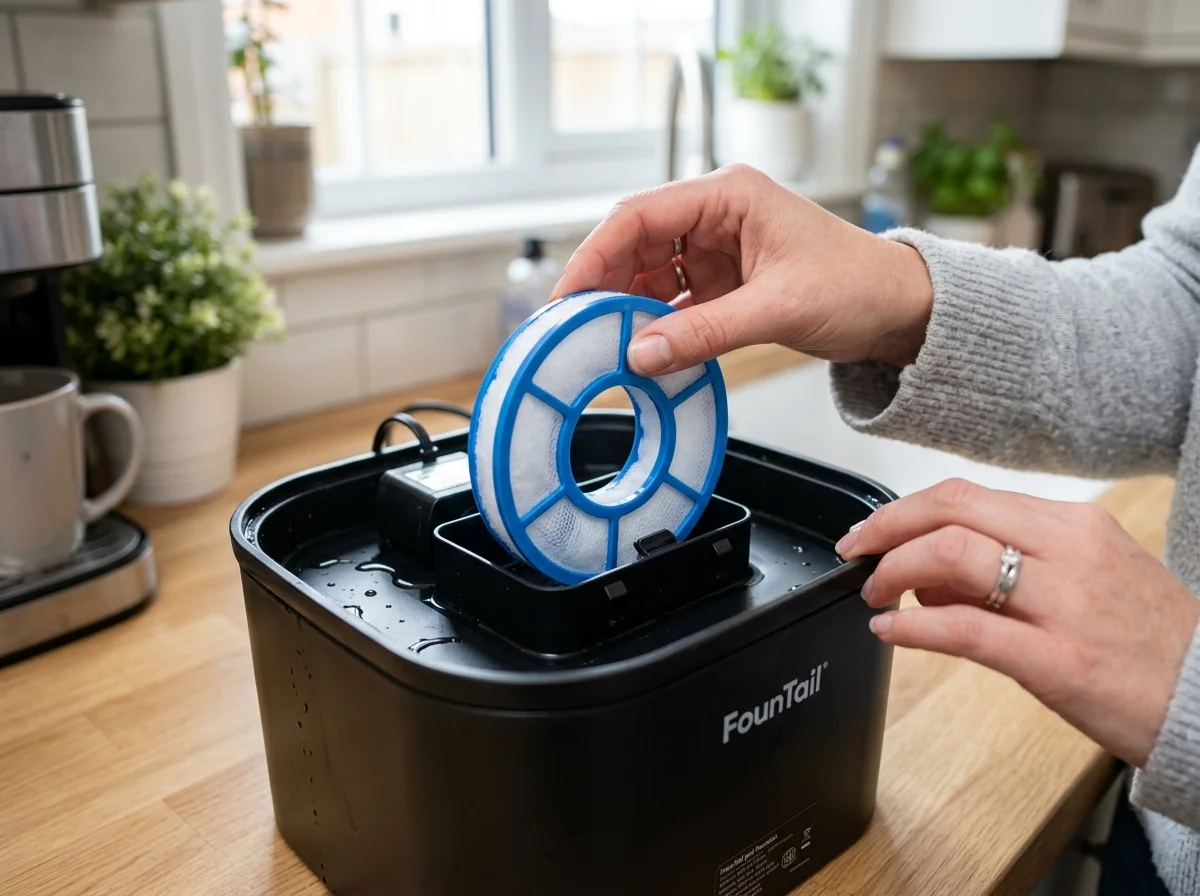 Inserting Filter into FounTail Fountain Compartment